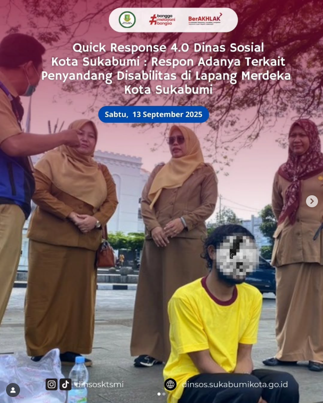 QUICK RESPONSE 4.0: DINSOS SUKABUMI PENYANDANG DISABILITAS
