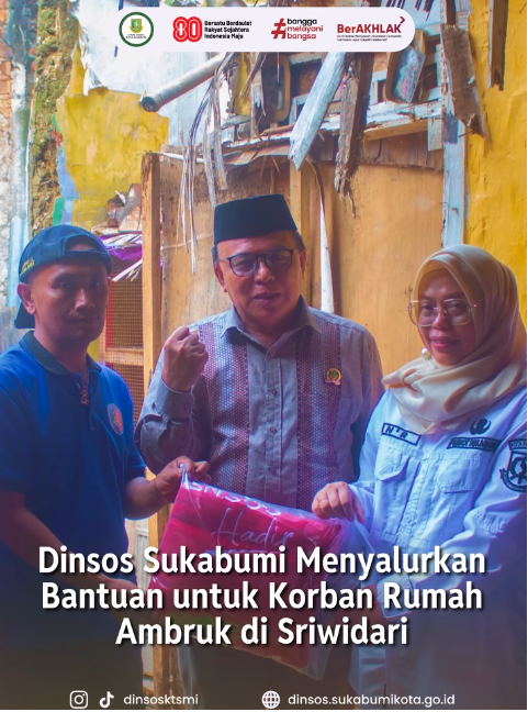 Dinas Sosial Kota Sukabumi dan Taruna Siaga Bencana (Tagana) Kota Sukabumi melakukan peninjauan